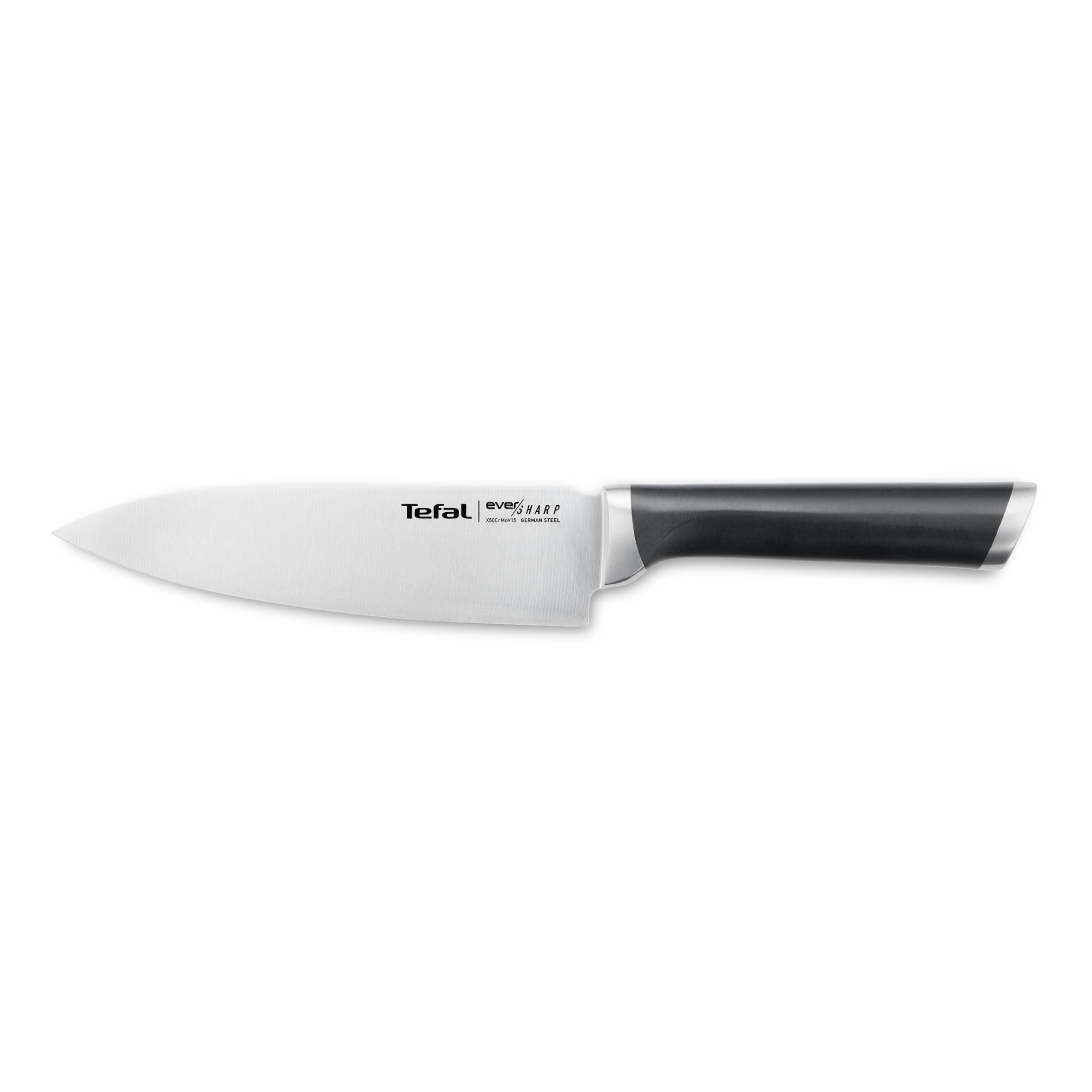Kuchynský nôž Tefal Ever Sharp K2569004 Nerezový/Čierny 16,5 cm