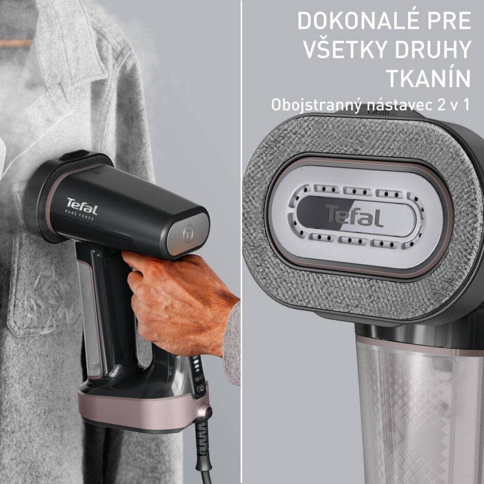 Pure Force, naparovač odevov, 3 v 1 naparovanie, žehlenie a odstraňovanie žmolkov