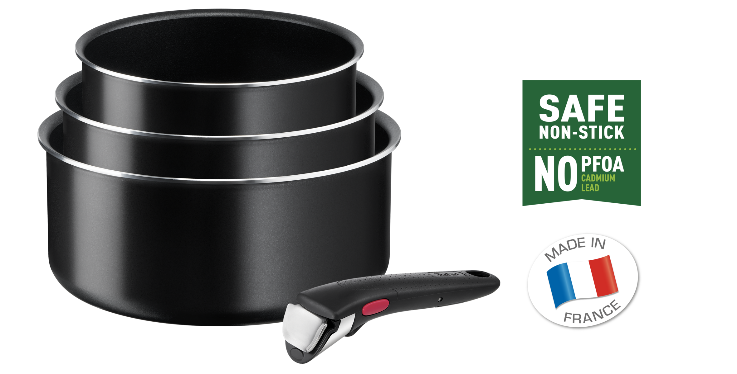 Súprava riadu Tefal Ingenio Easy Cook & Clean L1539443 4 ks