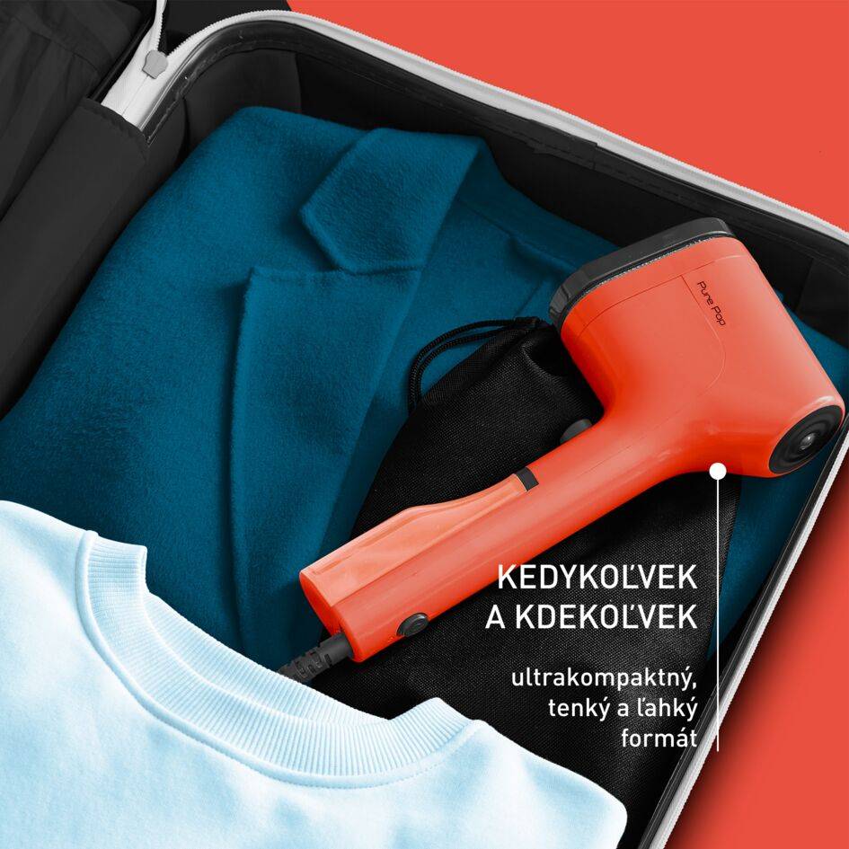 Naparovač odevov Tefal Pure POP DT2022E1 Červený