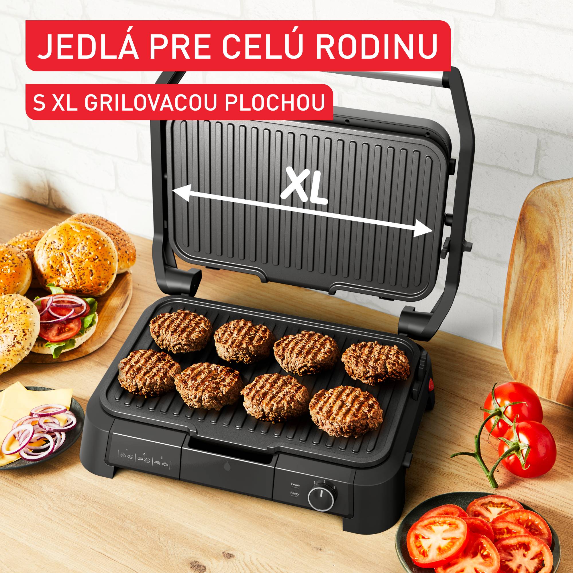 Kontaktný gril Tefal SuperGrill 3v1 XL GC520DE0 Nerez
