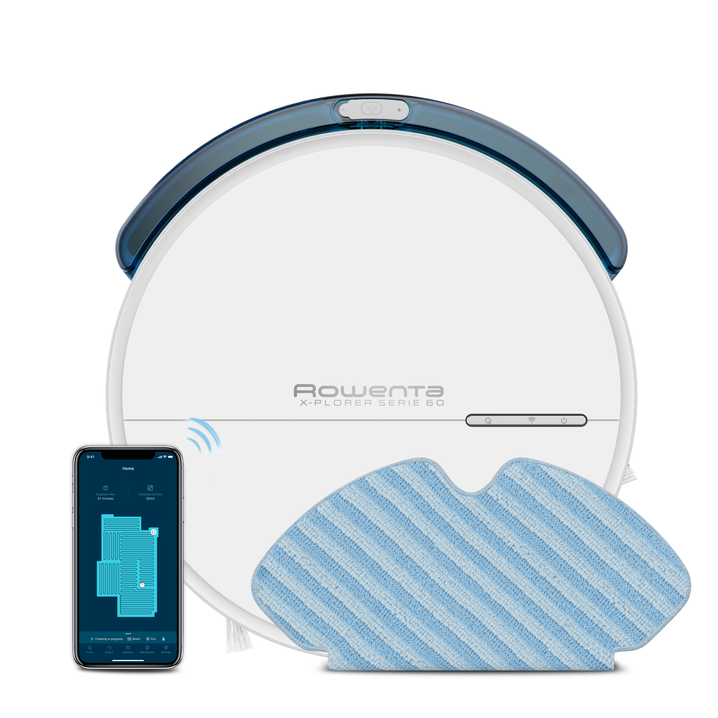 Robotický vysávač Rowenta X-plorer S60 4v1 Allergy 6cm RR7447WH