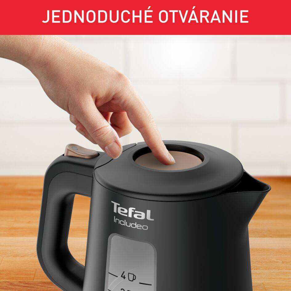 Rýchlovarná kanvica Tefal Includeo KI533811 Čierna 1 l