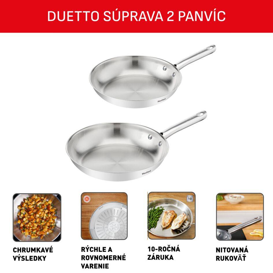 Sada panvíc Tefal Duetto On B866S234  24/28 cm