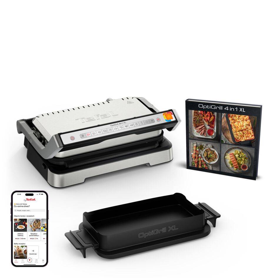 Inteligentný elektrický gril Tefal OptiGrill 4v1 XL GC784D30