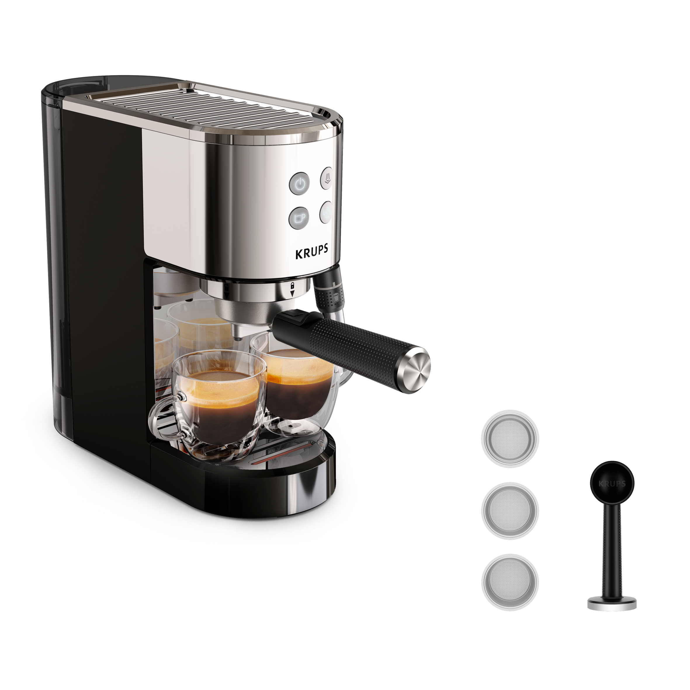 KRUPS Virtuoso + Pump Espresso Maker Stainless Steel