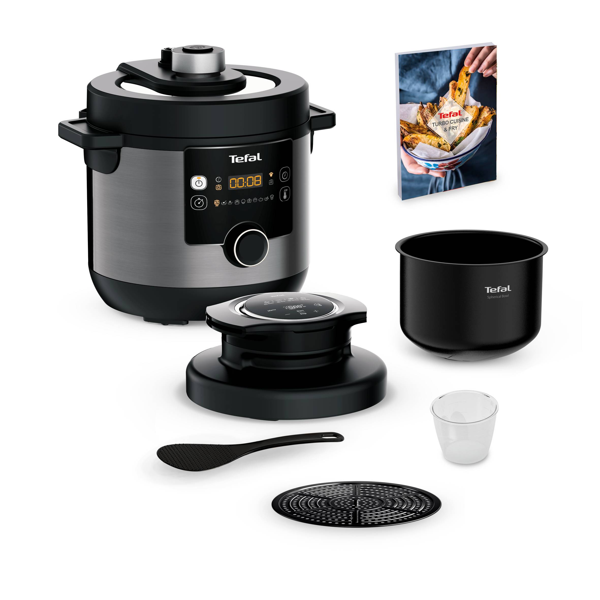 Multifunkčný elektrický hrniec/teplovzdušná fritéza Tefal Turbo Cuisine & Fry CY778830 Čierny