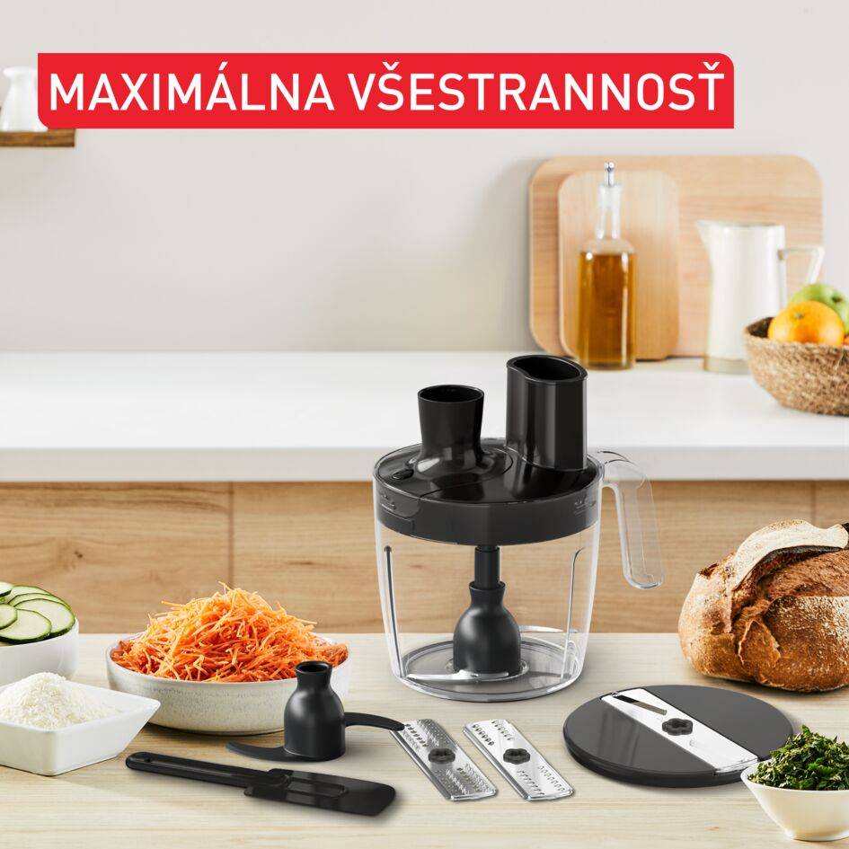 Tyčový mixér Tefal Quickchef+ 5v1 HB67G830 čierný