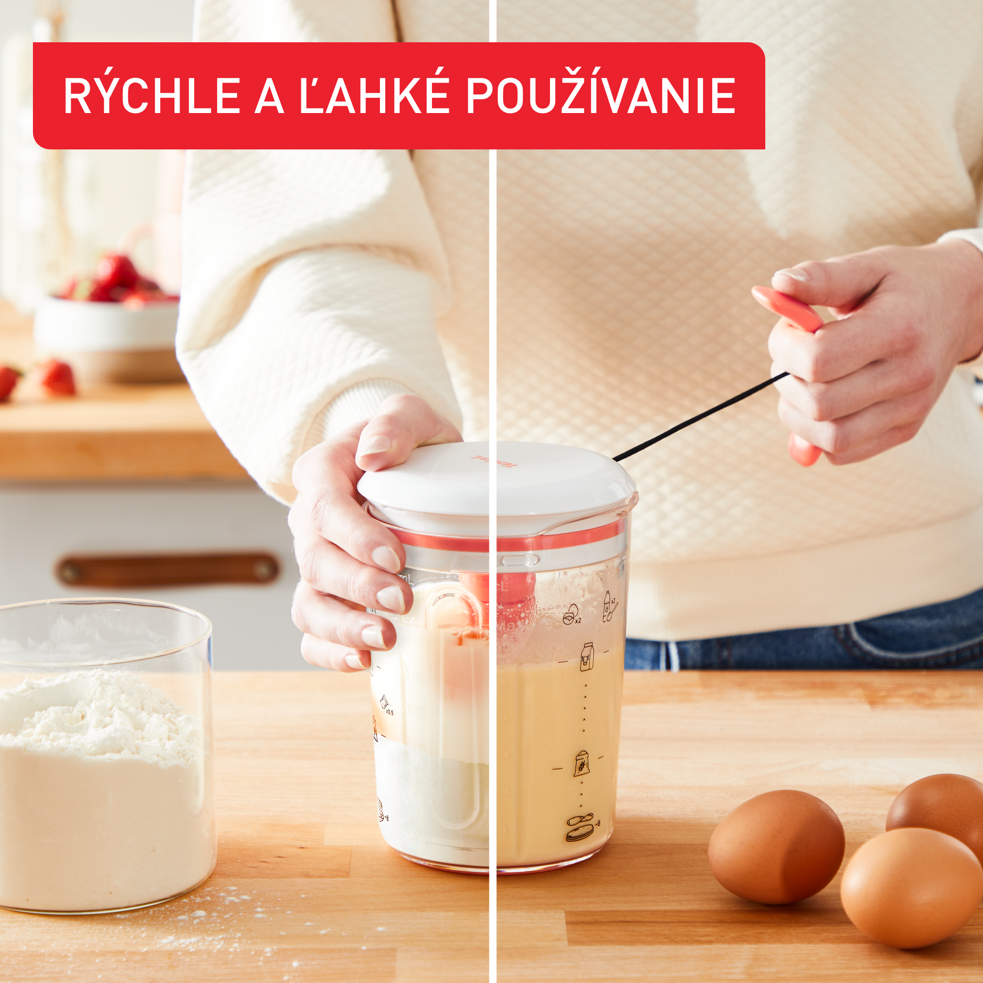 Ručný mixér na palacinkové cesto Tefal Pancake Express K1844404