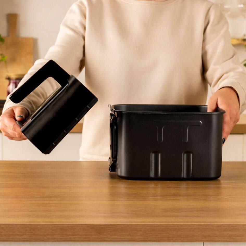 Úložná sada Easy Fry Silence 7L Vision, prídavná zásuvka, mriežka a veko