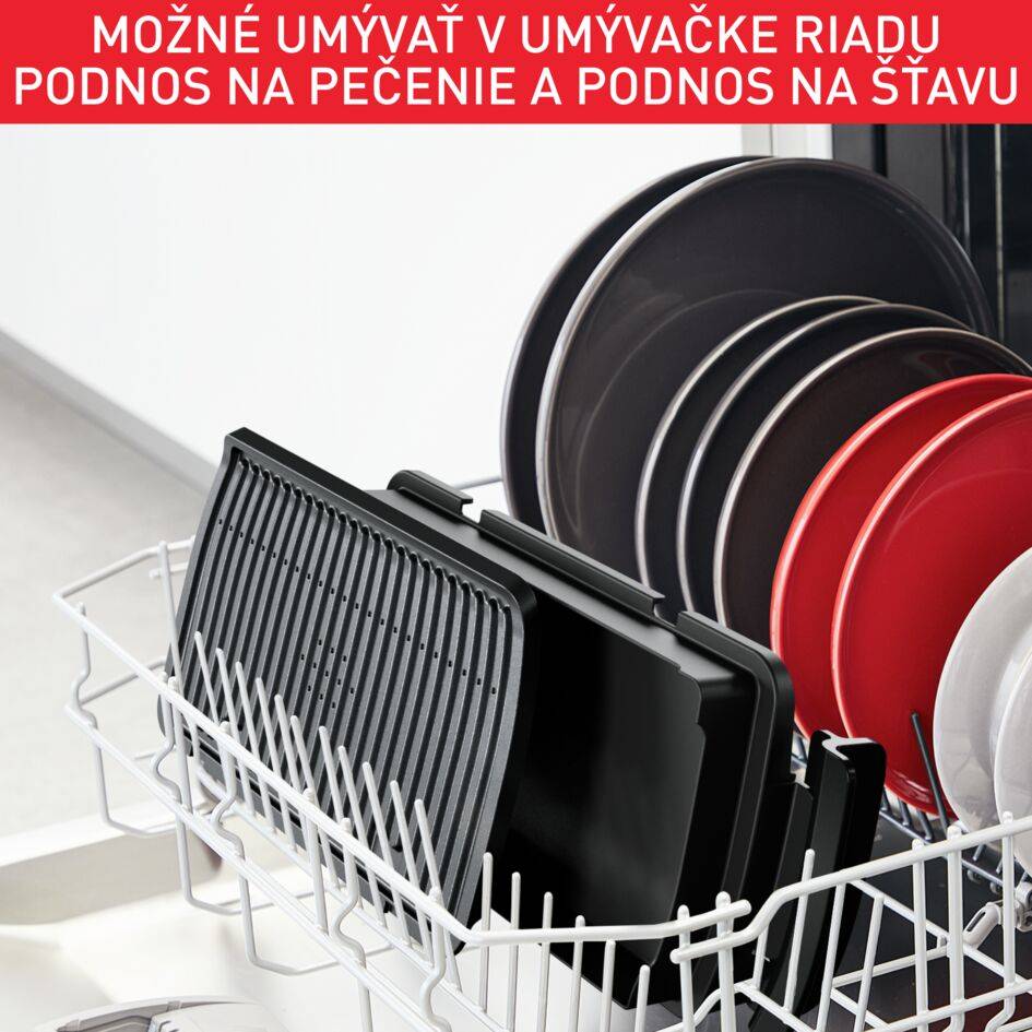 Elektrický gril Tefal OptiGrill XL Snacking & Baking so zapekacou misou GC724D12 Strieborný/Čierny