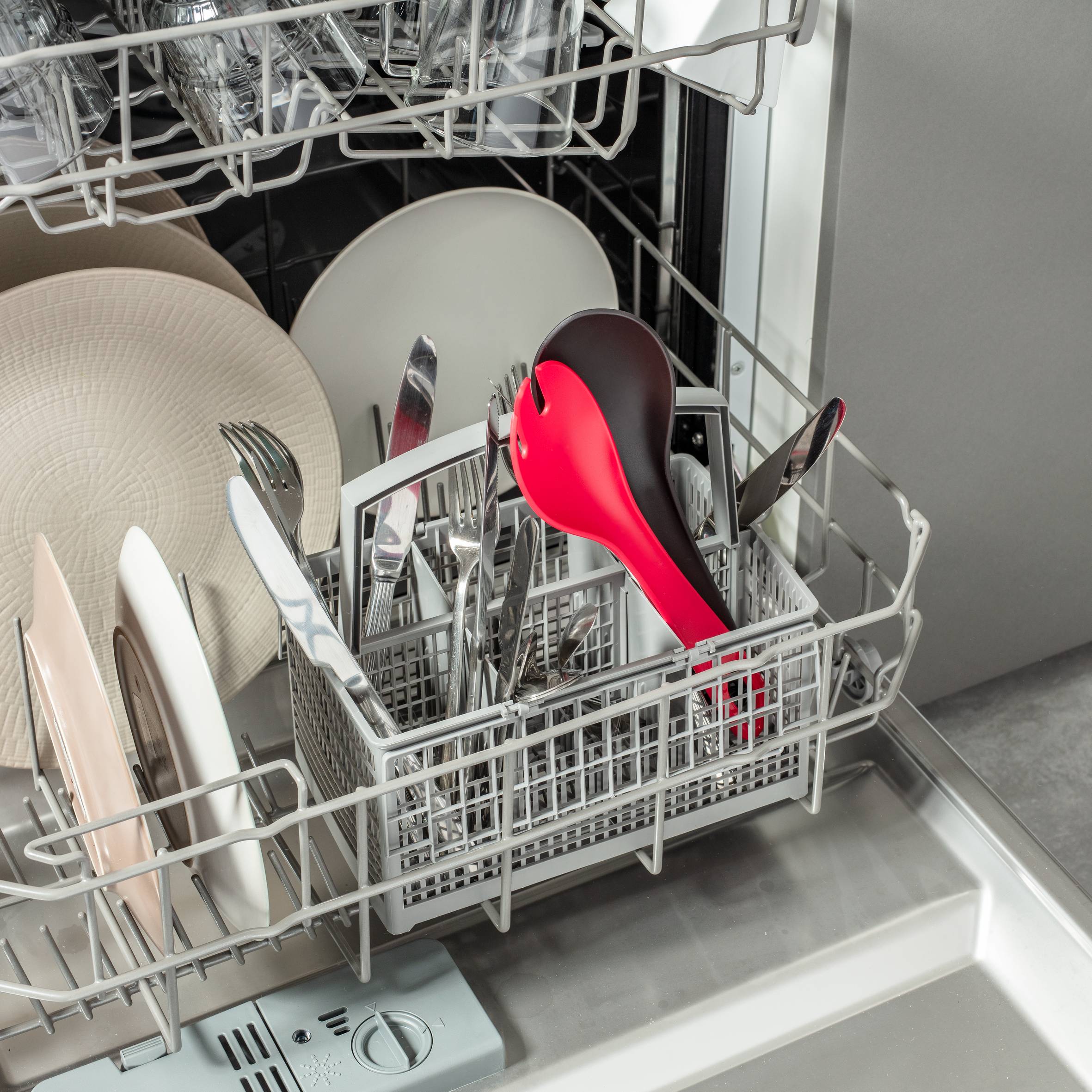 Kliešte na šalát a obracačka Tefal Ingenio K2060614 Červené/Čierne