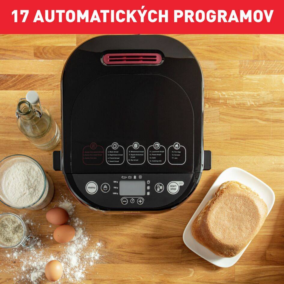 Domáca pekáreň Tefal Pain Plaisir PF220838 Červená/Čierna