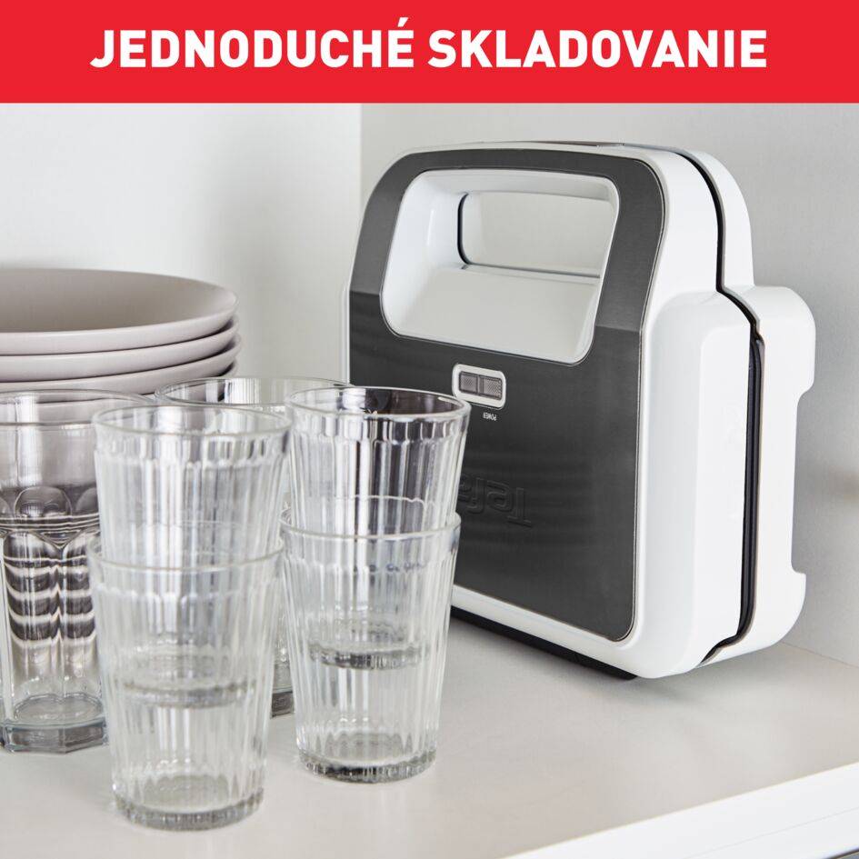 Sendvičovač Tefal Multiplates Snack XL SW701110 Nerezový/Biely