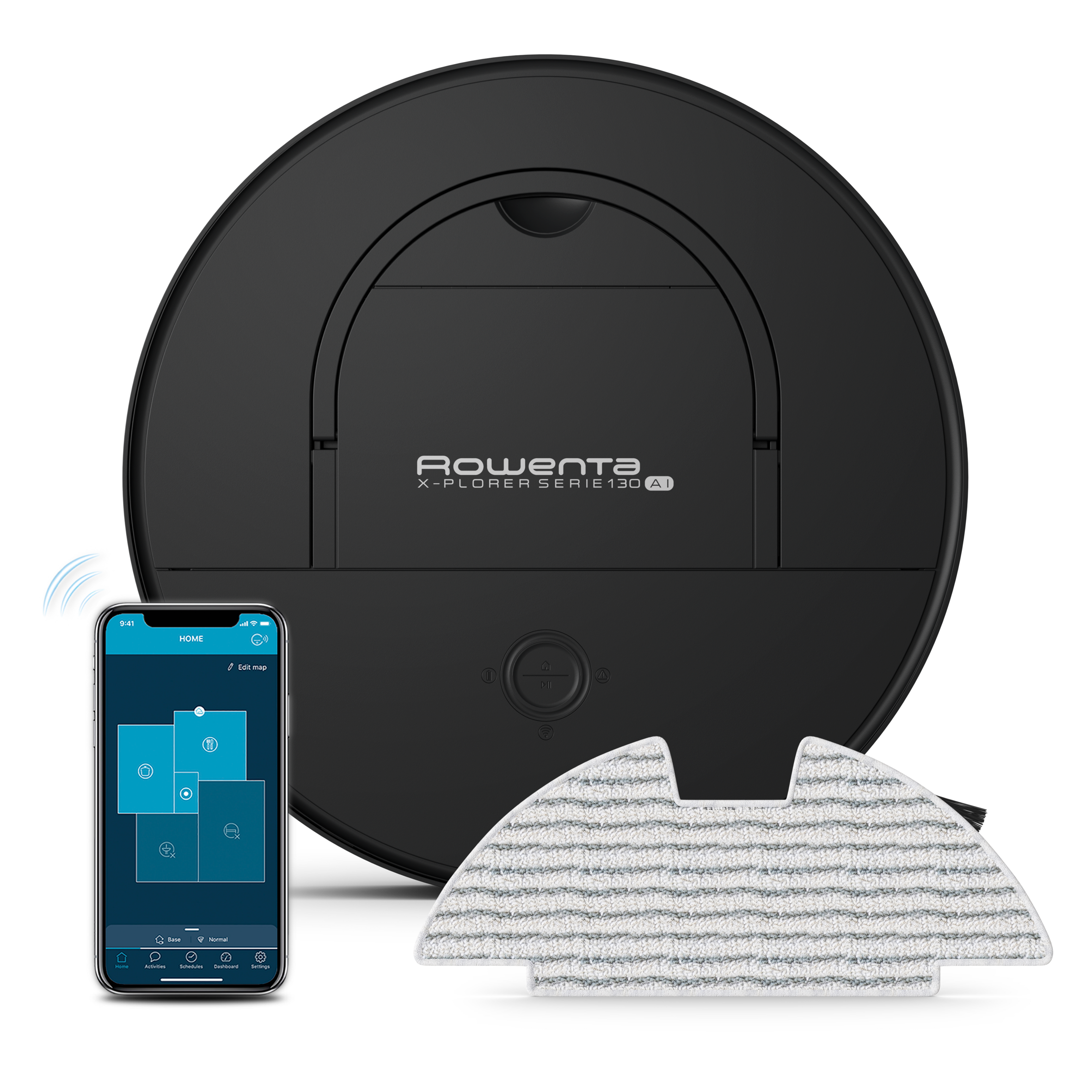Robotický vysávač Rowenta X-Plorer S130 AI Animal & Allergy 4v1 Laser & Camera 8cm RR9075WH