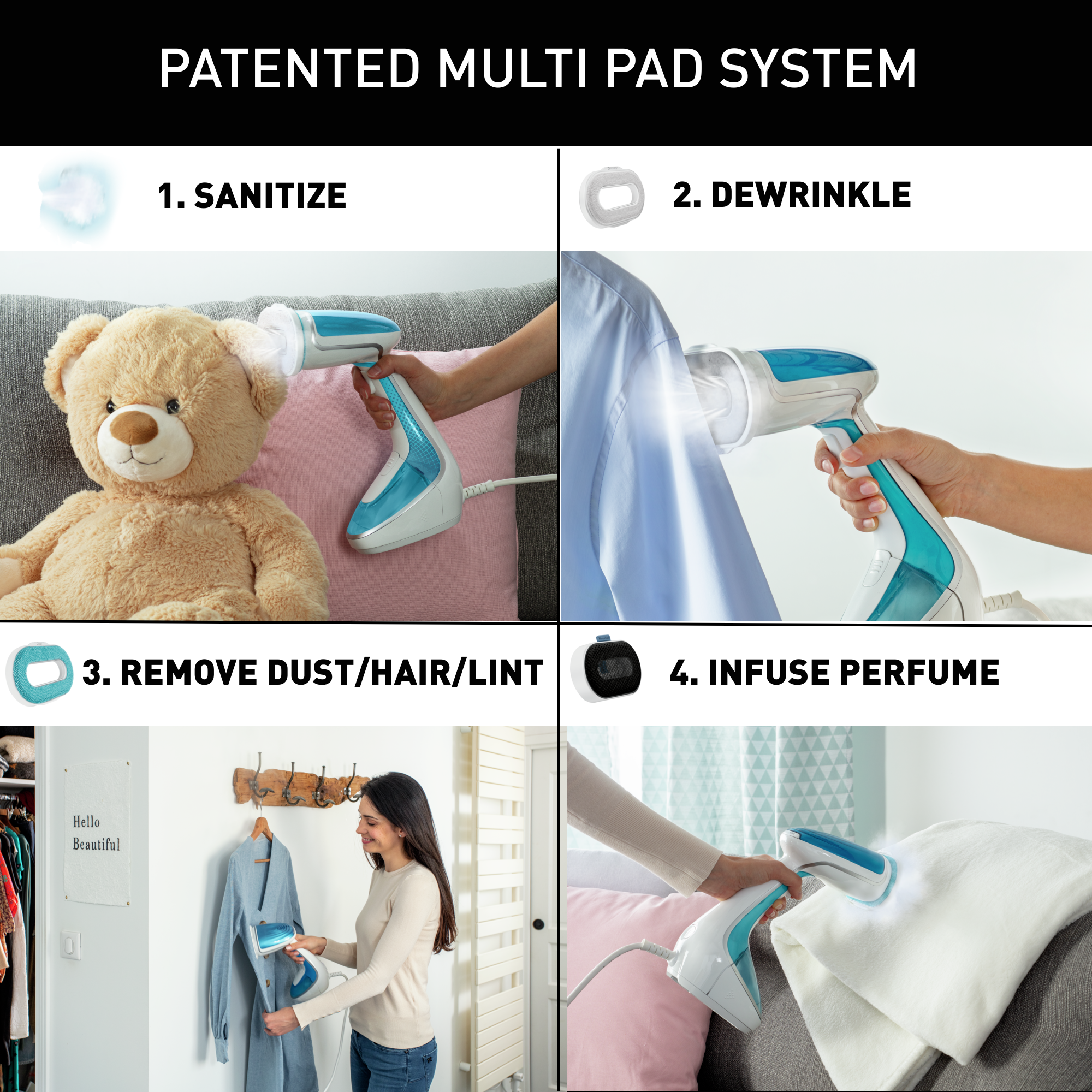 Naparovač odevov Tefal Pure Tex DT9530E1 Svetlo modrý/Biely