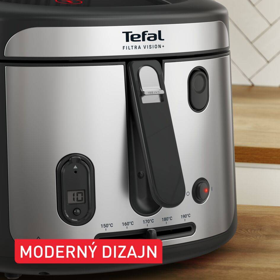 Olejová fritéza Tefal Filtra Vision+, FF2588E0, čierna
