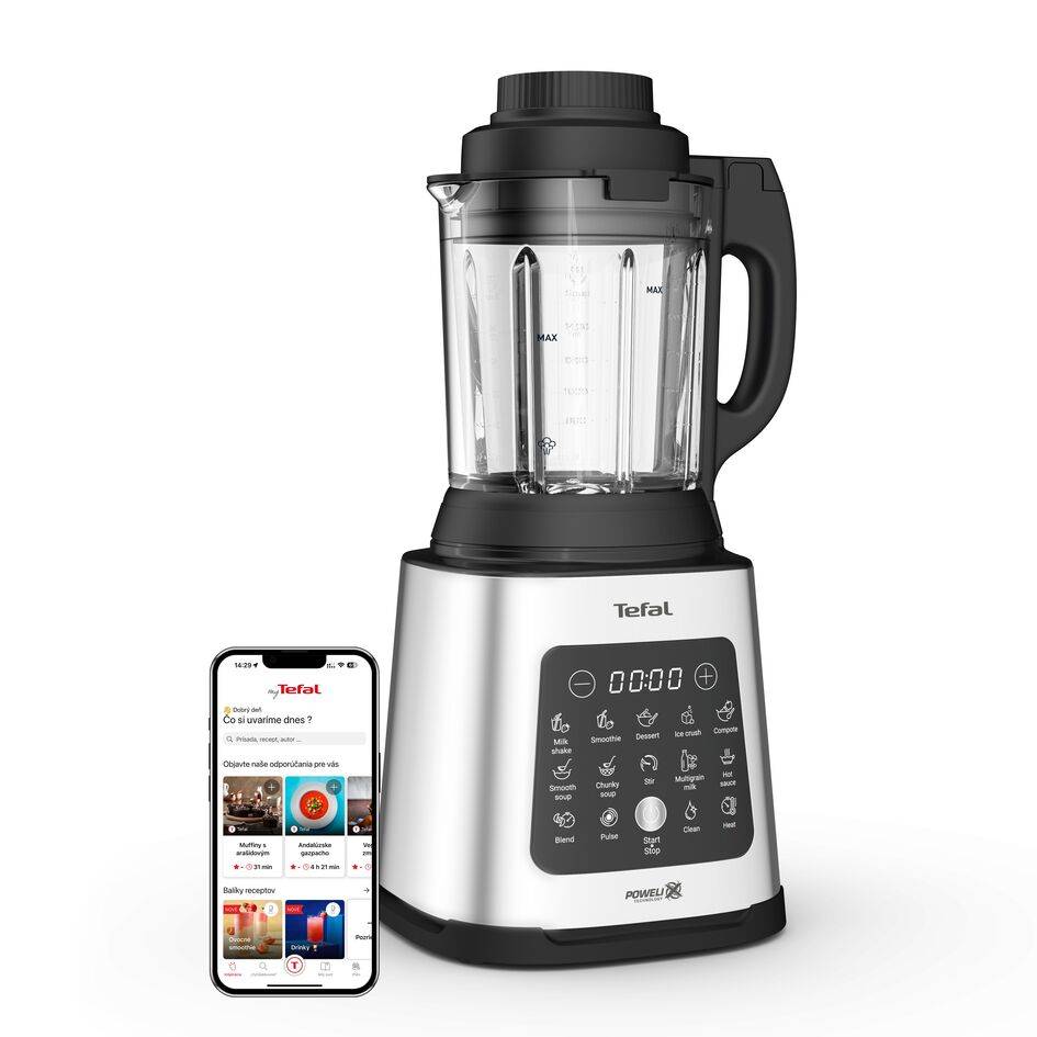 Stolný vysokorychlostný  mixér Tefal PerfectMix Cook BL83SD30 Nerezový/Čierny