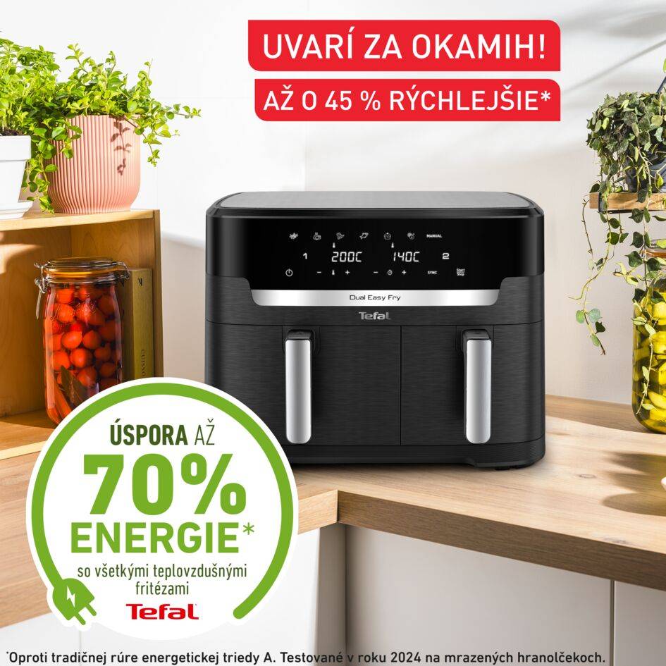 Teplovzdušná fritéza Tefal Easy Fry Dual XXL 11 litrov EY9428E0