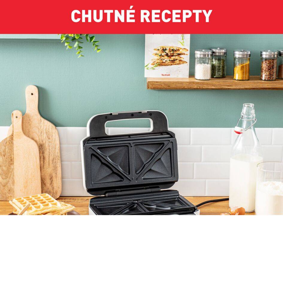 Sendvičovač Tefal Multiplates Snack XL SW701110 Nerezový/Biely