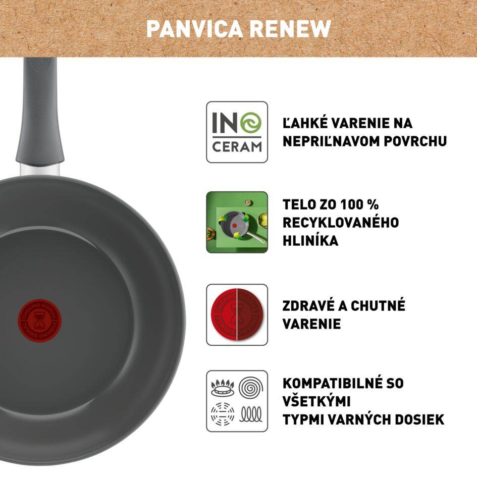 Wok panvica Tefal Renewal C4261943 28 cm Keramická