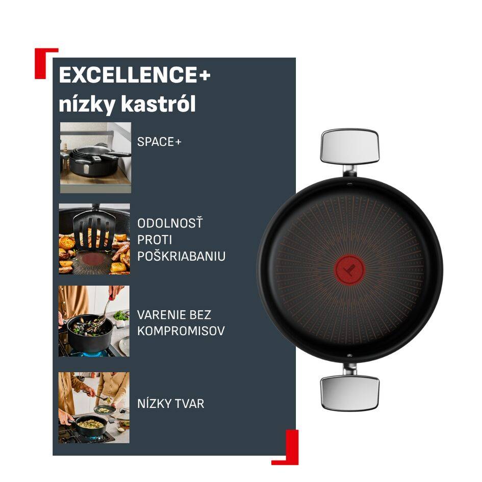 Nízky kastról Tefal Excellence+ G3307153 26 cm